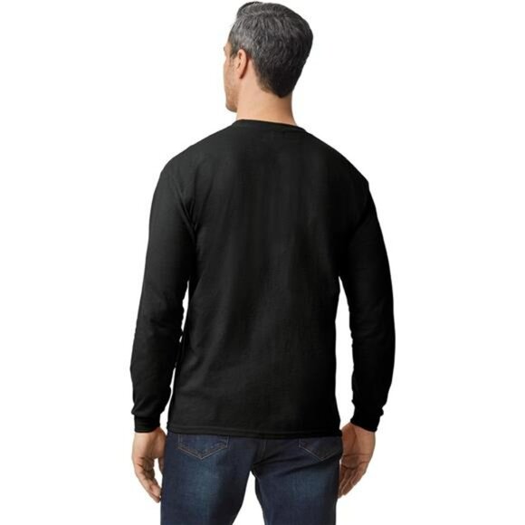 Mens Long Sleeve Moisture Wicking T Shirt 2 Pack Cotton Blend Athletic Fit - Picture 3 of 5